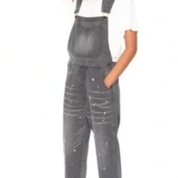 Free People Pants - Free People x Sandrine Rose - NWT Paint-splatter Overall